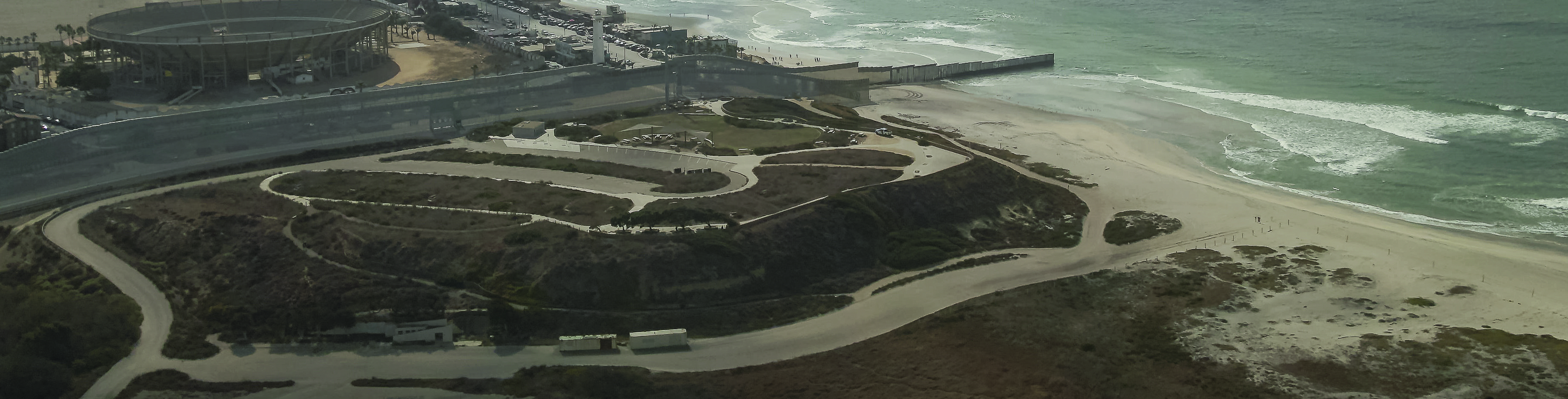 Overhead view of monument mesa